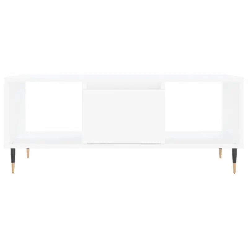 Salontafel van bewerkt hout met metalen poten voor een elegante woonkamer - Salontafels