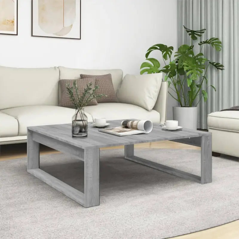 Salontafel van bewerkt hout voor stijl en functionaliteit in je woonkamer - Grijs sonoma / 100 x 100 cm / 1