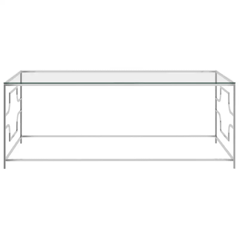 Salontafel van roestvrij staal en glas voor een strakke woonruimte - 120 x 60 x 45 cm / 1 - Salontafels