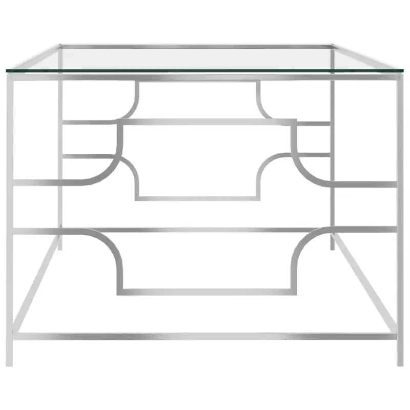 Salontafel van roestvrij staal en glas voor een strakke woonruimte - 120 x 60 x 45 cm / 1 - Salontafels