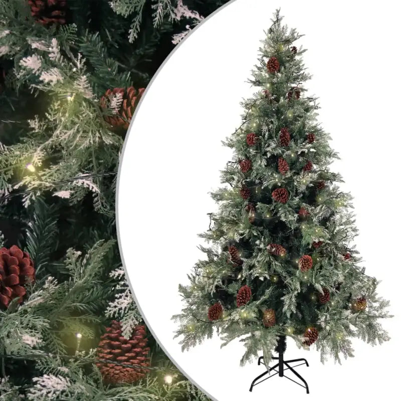 Scharnierende kerstboom met LED en PVC en PE takken - 195 x 105 cm / 1 - Kerstbomen