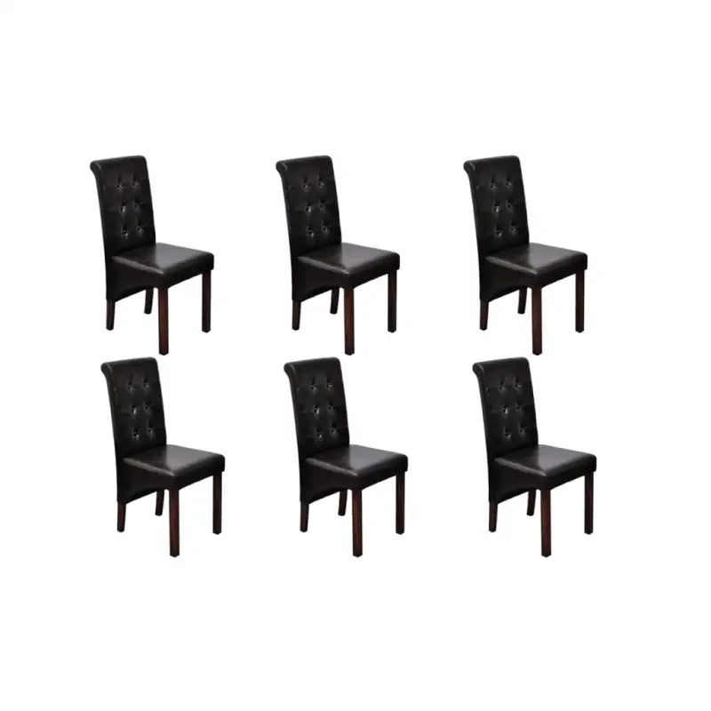 Set van 4 comfortabele antieke eetkamerstoelen - Bruin / 6 - Eetkamerstoelen