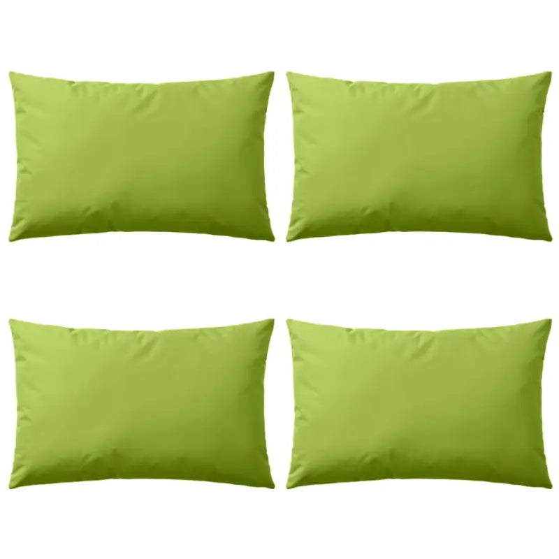 Sierkussens voor buiten met levering bevat UV en waterbestendige stof - Appelgroen / 60 x 40 cm / 4 - Sierkussens