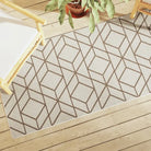 Sorona Dupont vloerkleed voor binnen en buiten met moderne uitstraling - Geometrisch / 80 x 300 cm - Vloerkleden