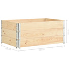 Stapelbare plantenbak van massief grenenhout met metalen hoeken - Bloempotten & plantenbakken