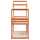 Stapelbed met bedhuis van massief grenenhout en open zijdeur - Bedden & bedframes