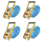 Sterke europese en-12195-2 norm spanbanden voor vrachtbeveiliging - Blauw / 8 m x 50 mm / 4 - Spanbanden