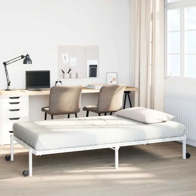 Stevig bedframe met extra opbergruimte en tijdloos design - Wit / 100 x 190 cm - Bedden & bedframes