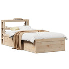 Stevige bedframe van massief grenenhout voor een goede nachtrust - Naturel / 90 x 200 cm - Bedden & bedframes