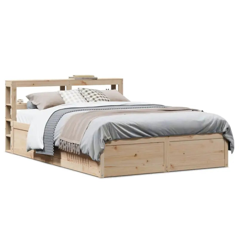 Stevige bedframe van massief grenenhout voor een goede nachtrust - Naturel / 120 x 200 cm - Bedden & bedframes