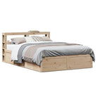 Stevige bedframe van massief grenenhout voor een goede nachtrust - Naturel / 120 x 190 cm - Bedden & bedframes
