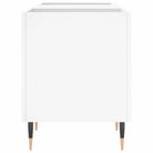 Stevige blad vinylkast met ijzeren poten en bewerkt hout - Cd- & dvd-kasten