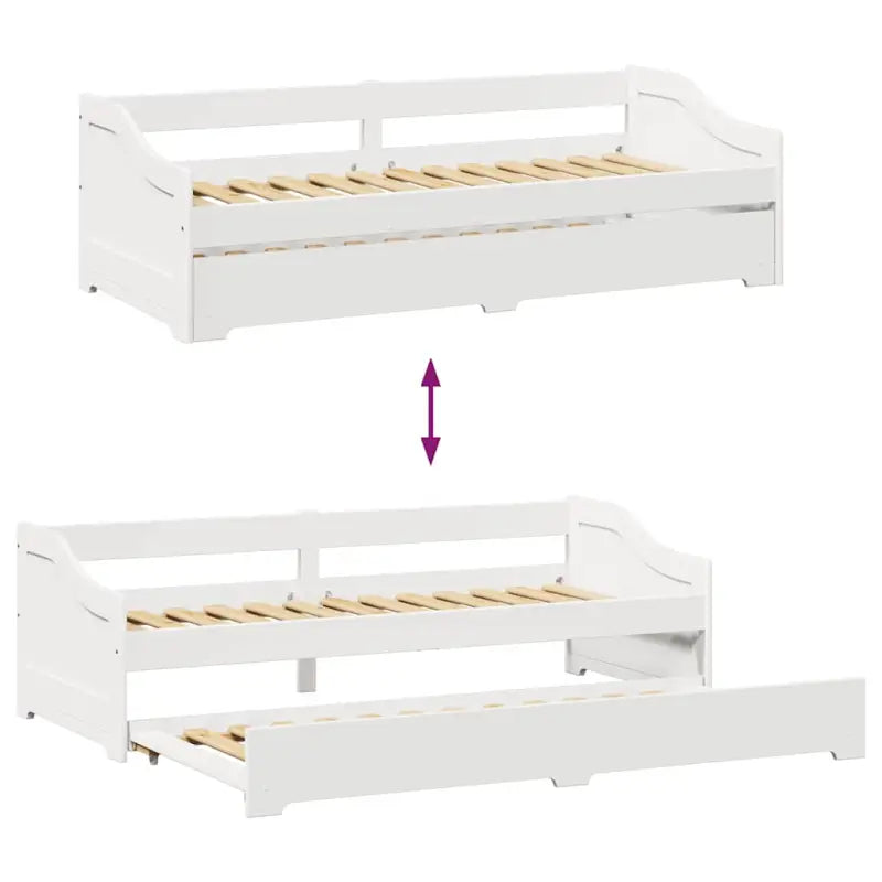 Stijlvol daybed van massief grenenhout met opbergruimte - Bedden & bedframes