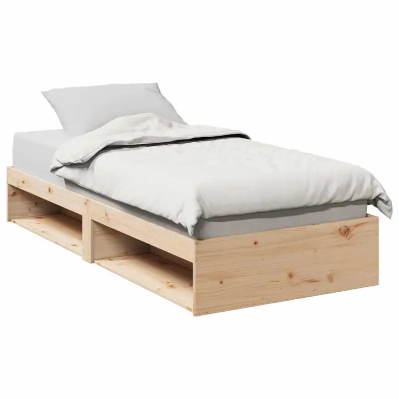 Stijlvol Daybed van massief grenenhout met opbergruimte perfect als boxspring nodig - Naturel / 100 x 200 cm - Bedden &
