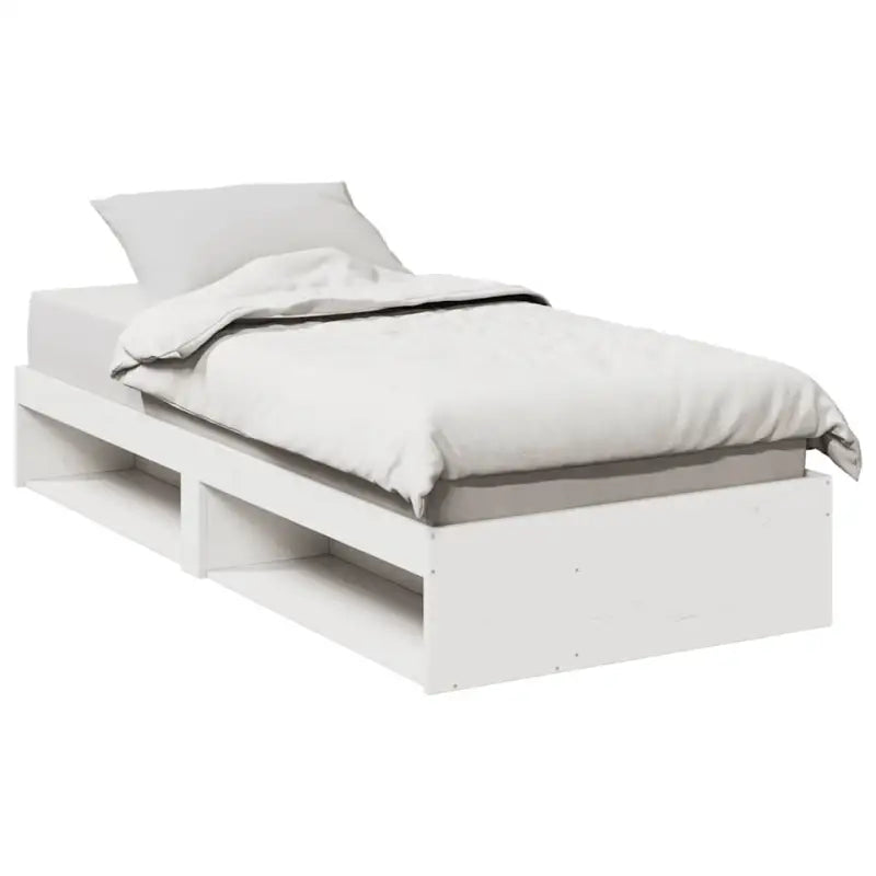Stijlvol Daybed van massief grenenhout met opbergruimte perfect als boxspring nodig - Wit / 80 x 200 cm - Bedden &