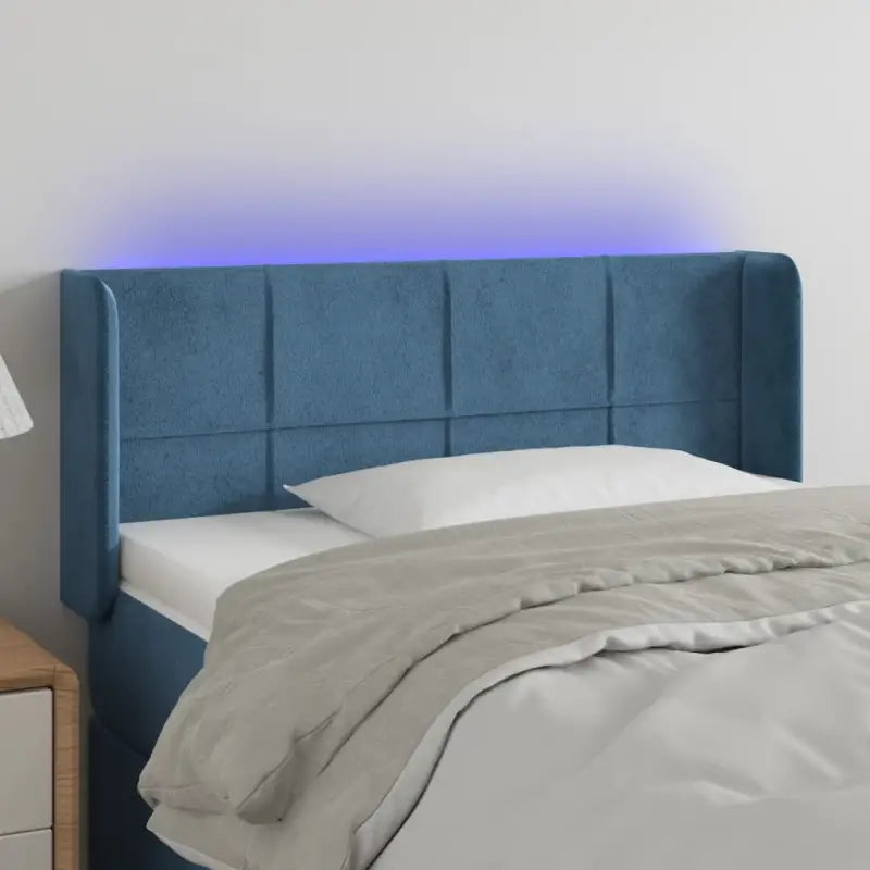 Stijlvol LED Hoofdbord voor een Modern Slaapkamer Accessoire - Donkerblauw / 103 x 16 x 78/88 cm / 1 - Hoofdborden