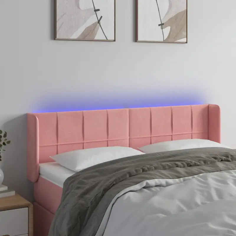 Stijlvol LED Hoofdbord voor een Modern Slaapkamer Accessoire - Roze / 147 x 16 x 78/88 cm / 1 - Hoofdborden