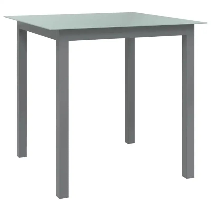 Stijlvolle aluminium tuintafel voor tuin balkon of terras - Lichtgrijs / 80 x 80 x 74 cm / 1 - Tuintafels
