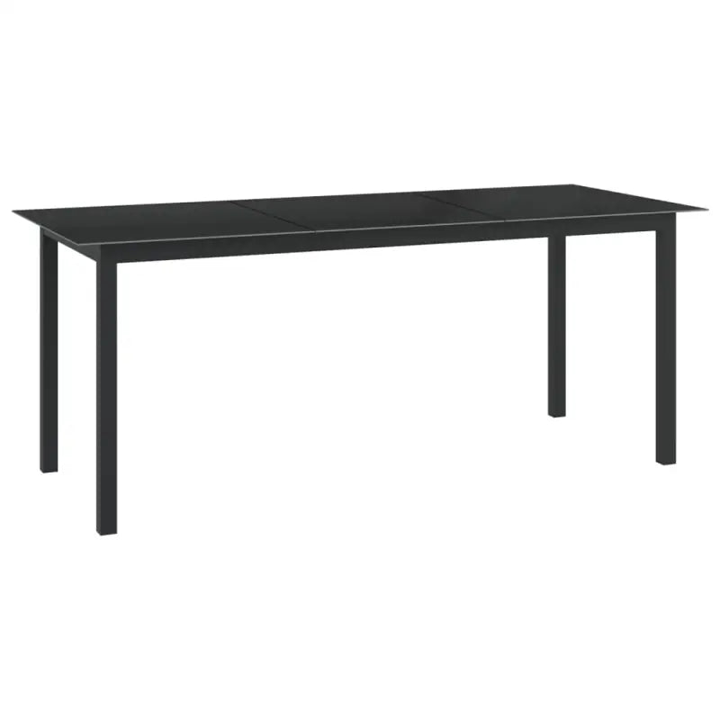 Stijlvolle aluminium tuintafel voor tuin balkon of terras - Zwart / 190 x 90 x 74 cm / 1 - Tuintafels