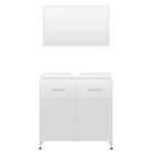 Stijlvolle badkamermeubelsets in hoogglans wit en bewerkt hout - Badkamermeubelsets