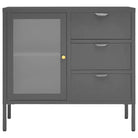 Stijlvolle dressoir met gehard glas en verstelbare schappen - Dressoirs & buffetkasten