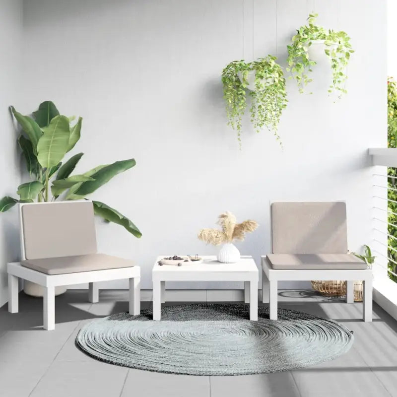 Stijlvolle en duurzame loungeset voor je tuin of terras - Wit - Tuinsets