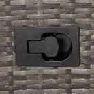 Stijlvolle poly rattan tuinset met gepoedercoate stalen frame en comfortabele stoelen - Grijs - Tuinsets