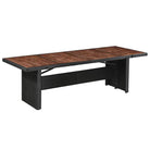 Stijlvolle poly rattan tuintafel met gepoedercoat stalen frame - Tuintafels