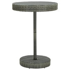 Stijlvolle poly rattan tuintafel met stevig stalen onderstel - Grijs / 75.5 x 106 cm / 1 - Tuintafels