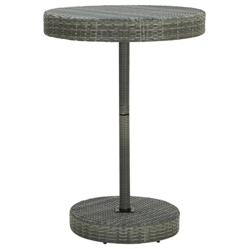 Stijlvolle poly rattan tuintafel met stevig stalen onderstel - Grijs / 75.5 x 106 cm / 1 - Tuintafels