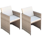 Stijlvolle rattan tuinstoelen inclusief levering bevat voor tuin of terras - Beige / 2 - Tuinstoelen