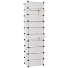 Stijlvolle schoenenkast met kunststof panelen en stalen frames - Wit / 1 - Schoenenrekken