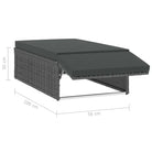 Stijlvolle tuinset met gepoedercoat stalen frame en levering bevat - Grijs - Tuinsets