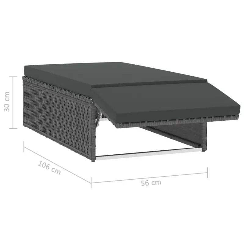 Stijlvolle tuinset met gepoedercoat stalen frame en levering bevat - Grijs - Tuinsets