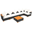 Stijlvolle tuinset met makkelijk schoon PE rattan en gepoedercoat stalen frame - Tuinsets