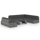 Stijlvolle tuinset voor ontspannen bijeenkomsten - 4x midden + 3x hoek + Tafel - Tuinsets