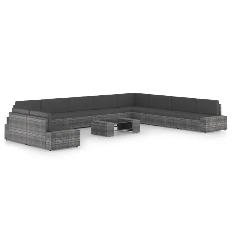 Stijlvolle tuinset voor ontspannen bijeenkomsten - 5x hoek + 5x midden + Tafel - Tuinsets