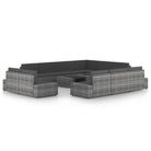 Stijlvolle tuinset voor ontspannen bijeenkomsten - 7x hoek + 4x midden - Tuinsets