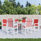 Stoelkussens in oxford stof voor een frisse uitstraling en oorspronkelijke vorm - Rood / 100 x 50 x 3 cm / 6