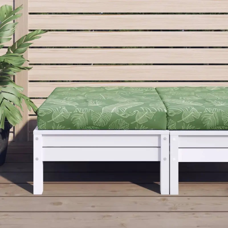 Stoelkussens in oxford stof voor een frisse uitstraling van je buitenruimte - Bladpatroon / 1 / Voetensteun