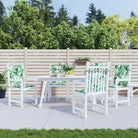 Stoelkussens in oxford stof voor een frisse uitstraling en oorspronkelijke vorm - Bladpatroon / 100 x 50 x 3 cm / 4