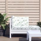 Stoelkussens in oxford stof voor een frisse uitstraling van je buitenruimte - Wit en groen / 1 / Hoekbank - Stoelkussens