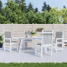 Stoelkussens in oxford stof voor een frisse uitstraling en oorspronkelijke vorm - Grijs / 100 x 50 x 3 cm / 4