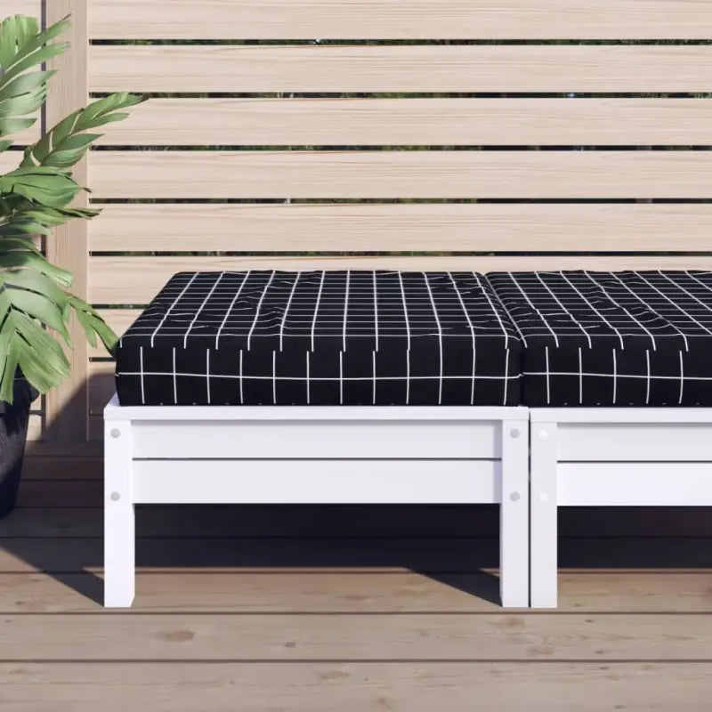 Stoelkussens in oxford stof voor een frisse uitstraling van je buitenruimte - Zwart en wit / 1 / Voetensteun