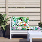 Stoelkussens in oxford stof voor een frisse uitstraling van je buitenruimte - Groen en roze / 1 / Hoekbank