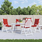 Stoelkussens met hoge rug van oxford stof voor een frisse uitstraling - Rood / 4 / with 2 elastic straps - Stoelkussens