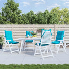 Stoelkussens met hoge rug van oxford stof voor een frisse uitstraling - Turquoise / 4 / with 2 elastic straps