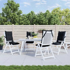 Stoelkussens met hoge rug van oxford stof voor een frisse uitstraling - Zwart / 4 / with 2 elastic straps - Stoelkussens