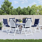 Stoelkussens met hoge rug van oxford stof voor een frisse uitstraling - Marineblauw / 6 / with 2 elastic straps