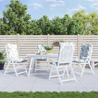 Stoelkussens met hoge rug van oxford stof voor een frisse uitstraling - Wit en groen / 4 / with 2 elastic straps